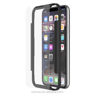 China Easy Mobile Phone Installation With Applicator 2.5d Clear Tempered Glass Screen Protector For iPhoneX/XS for sale