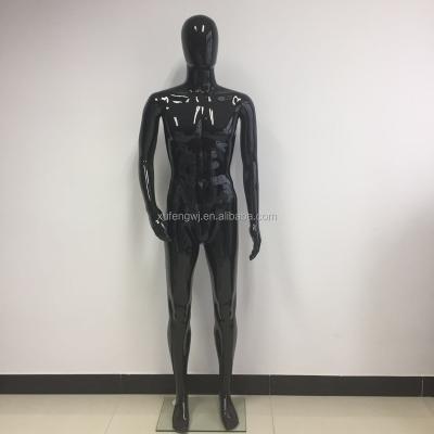 China Hot Selling Chrome Mini Size Shinning Glossy Black Mannequin Ghost Faceless Man Egg Mannequin Head Mannequin for sale