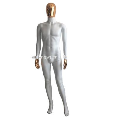 China Golden Egg Abstract Gold Head Mannequin Display Clothing Male Ghost Model Matte White Matte Black Full Body Male Ghost Model for sale