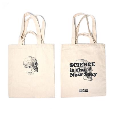 China New Casual Packing Mr. Sci Science Factory Specimen Canvas Tote Bag With Glass Jar Packing For Skull Model Science Gift for sale