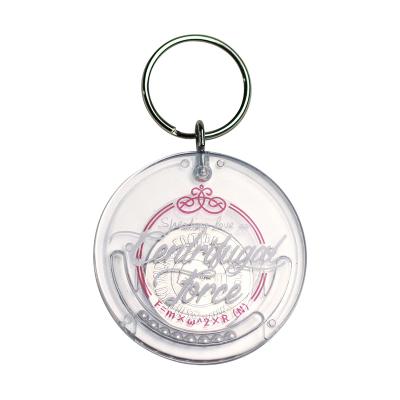 China New Mr Sci Science Factory round coin trap pink keychains for science gift for kids and adults CNY170075 for sale