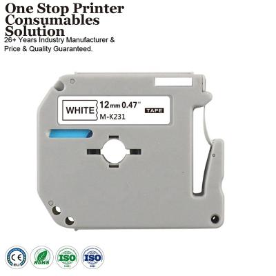 China COMPATIBLE INK-POWER M-K231 Mk 231 MK231 12mm Premium Black On White P-Touch Label Cartridge Compatible For Brother PT-55 Printer for sale