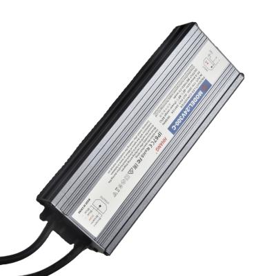 China Waterproof ip67 power supply led driver 100w 150w 200w 250w 300w 400w DC constant voltage 12v 24v led power supplies 275*76*38mm for sale