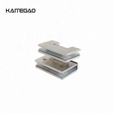 China Durable 316 Stainless Steel Hydraulic Soft Close Frameless Glass Door Hinge Latch for sale