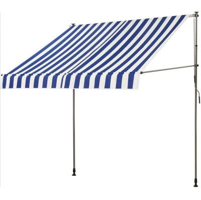 China 300 cm Wide Balcony Awning Polyester Sail Material Hand Crank Sun Protection No Drilling for sale