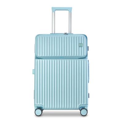 China 20 Inch Fashion Trend Luggage Bag Trolley Suit Case Youth Cabin PC Aluminum Frame for sale