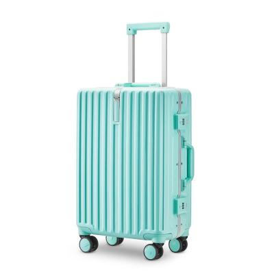 China Young Aluminum Frame PC Luggage Bag Carry On Trolley Case Suitcase for sale