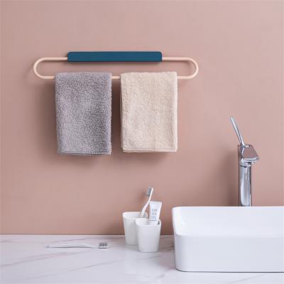 China Fashion Pinmoo Towel Rack Bathroom Hanger Shelf Nordic Minimalist Perforated Small Size for sale