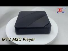 Live Stream IPTV M3U Player 1500DMIPS 32bit HD 1080P / 1080I Black