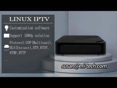 Customize Linux IPTV Box HEVC Decoder Lan Port  Wifi Multicast UDP