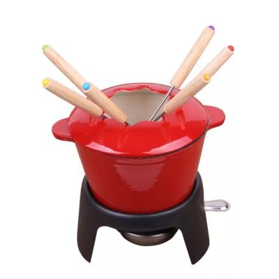 China Luxury Liquor Pot Cheese Chocolate Hot Grill Cast Single Cheese Melting Pot for sale