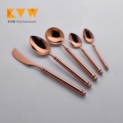 China New Viable Flatware Rose Gold Cutlery Stainless Steel for sale