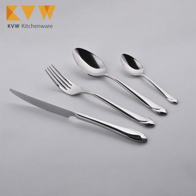 China Sustainable Wholesale Restaurant Flatware Stainless Steel Tableware Cutlery Matte for sale