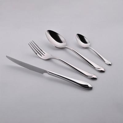 China Sustainable Food Grade Safe Cutlery Set 18/10 Stainless Steel Silver Flatware for sale