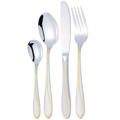 China Sustainable Royal Vintage Cutlery For Weddings Stainless Steel Flatware Set for sale