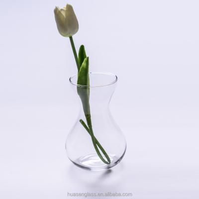 China Eco-friendy Hyacinth Stripe Vase/Mini Hydroponic Flowers Clear Glass Vase for sale