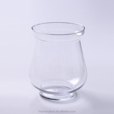 China Eco-friendy trade assurance supplier shape hydroponic wide mouth clear glass vase for mini clear glass greenhouse for sale