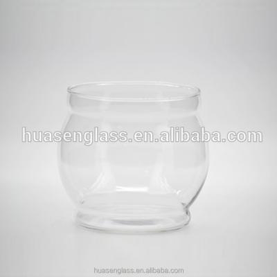 China Sustainable Transparent Handmade Huasen Goldfish Tank /Fish Bowl With Small Glass Fishes for sale