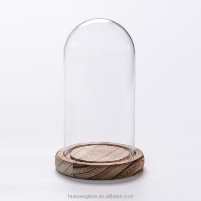 China Eco-friendy Top Sale Delicate Clear Mouth Blown Glass Dome Bell Wholesales for sale