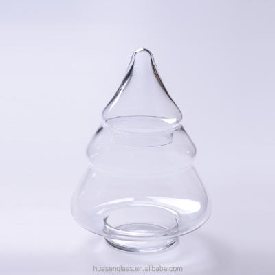 China High End Unique Cheap Design Christmas Tree Glass Jar Viable Storage Jar Hot Selling for sale