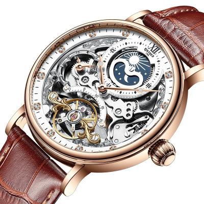 China New Arrival Day/Date True Stainless Steel Buckle Flying Cavity Tourbillon Watch 30Meters Double Time Tourbillon Watch for sale