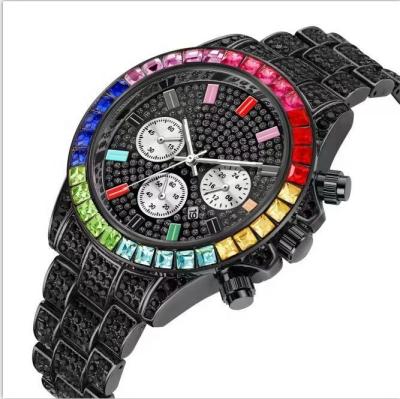 China Water Resistant The Hottest Selling Product Colorful Bling Bling Crystal Diamond Bracelet Watch For Men Outlet for sale