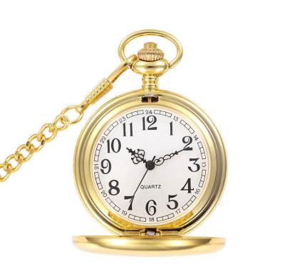 China Roman Number Dial Pendant Smooth Vintage Antique Pocket Watch With Chain for sale