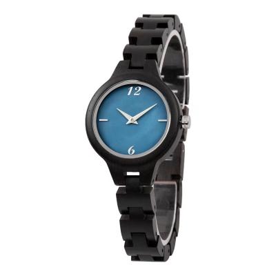 China Men's 33MM Lady Black Wood Watch China Small Size Environmental Friendly Fancy Wholesale for sale