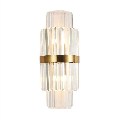 China Modern luxury crystal wall lamp K9 modern villa bracket light wall light led wall lamp E14 for sale