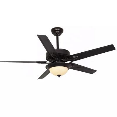 China Large Modern Wooden DC 5 Blade AC Home Decoration 110v 220v Electric Ceiling Fan with Light and Remote Control. for sale