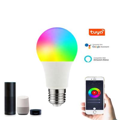 China WIFI 10W Bulbs Lights Multi Colored Living Room Lamp Alexa Google Home Assistant Magic Remote Home LED Smart RGB Bedside Lamp for sale