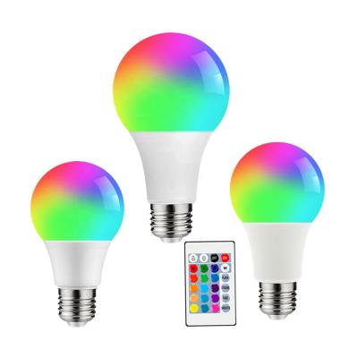 China A60 AC110V 220V E26 E27 B22 5w RGB Home Energy Saving Lamp With Led Bulbs For Remote Control Christmas Tree Wifi Light for sale