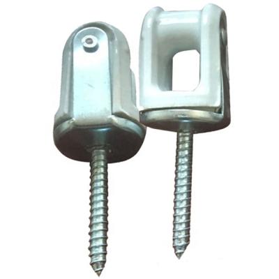 China JUNXIN 802-4 LOW VOLTAGE Cavity Screw Fence Porcelain Insulator Electrical Fence Insulator for sale