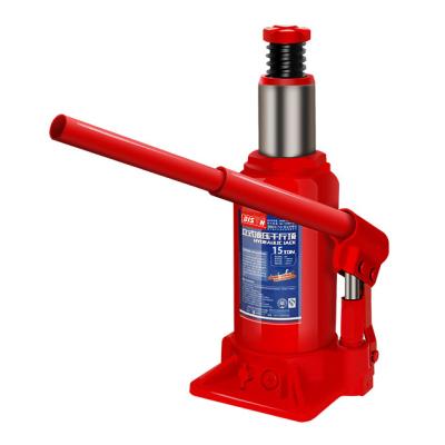 China Car Jack Bison China Supplier Upgrade Height Manual 15 Ton Hydraulic Bottle Jack For Lifting for sale