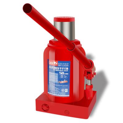 China Car Jack Bison China Custom Safely Use Manual 50Ton Air Pneumatic Hydraulic Bottle Jack With Safety Valve for sale