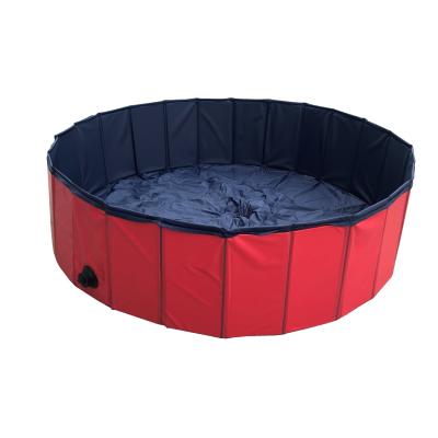 China 60/80/120/160 cm Sustainable Wholesale Outdoor Foldable Pet Swimming Pool For Kids Dog Pet Tub for sale