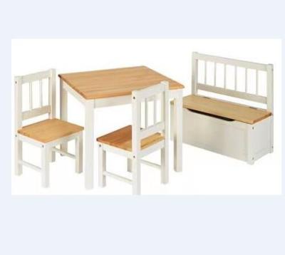 China Eco-friendly Materials 2021 New Design NZ Pine Children Tables Solid Kids Study Table With Portable Chair Baby Table Chair Set for sale