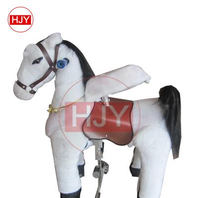 China HJY toy outdoor playground tower white horse prince mechanical toy big walking horse for sale for sale