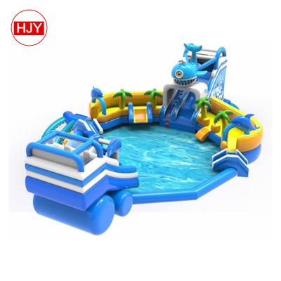 China Event Customized Inflatable Water Slide Inflatable Combo Pool Style Large Water Slide for sale