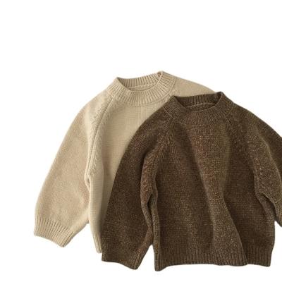 China Spring 2021 breathable new children's clothing boys clothes solid color fashion children tops baby sweater wholesale for sale