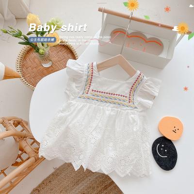 China Breathable Baby Dress 2021 Summer Baby Princess Dress Thin Skirt Flying Sleeves for sale