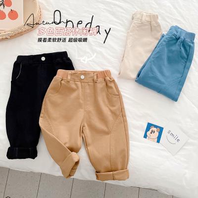 China Autumn Clothes Boys Girls Solid 2021 breathable children's comfortable pants color baby fashion casual pants for sale