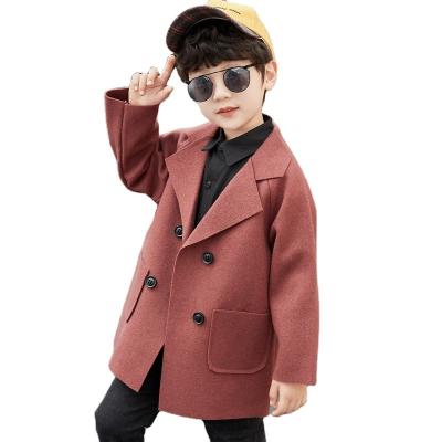 China Breathable Boys Wool Children Coats Autumn Winter Western Korean Style Children Clothes 2020 Wear for sale