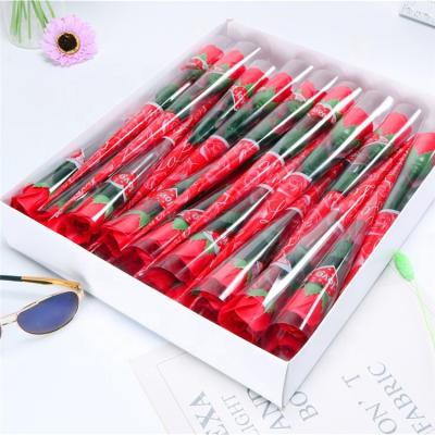 China Promotional Gift Rose Soap Flower Bouquet Single Artificial Soap Branch Valentine's Day Roses + PVC PX1446 for sale