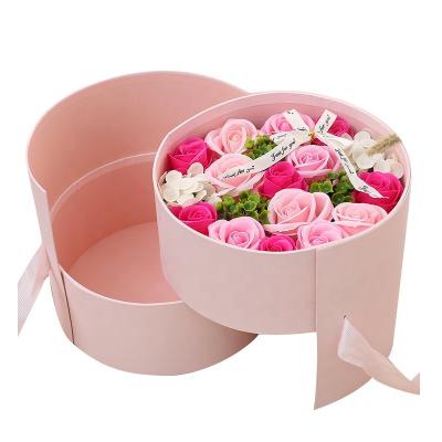 China PX1494 New Rose Soap Flower Petal Flowers Colorful Creative Gift Box Artificial Valentines Wedding Gifts for sale