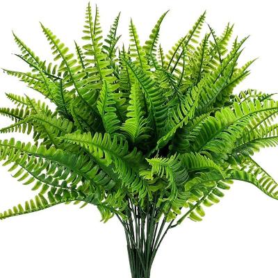 China Artificial Branches PX1547 Five Heads Of Leaves 25 Forks New Phoenix Leaves Plastic Artificial Plant For Home And Outdoor Decor for sale