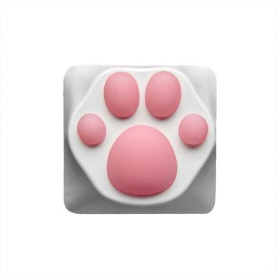 China zomoplus/zomo keycaps ABS plastic soft plastic simulation aluminum alloy is a personality cat claw meat protection light-transmitting keycap for sale