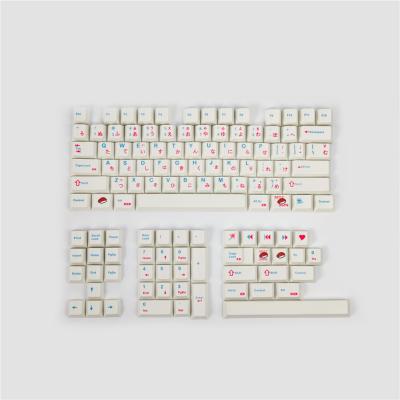 China Keycaps Lower MOQ PBT Sublimation Mechanical Keyboard With Cherry High Retro 7U Full Set Small Japanese Sushi Keycaps for sale