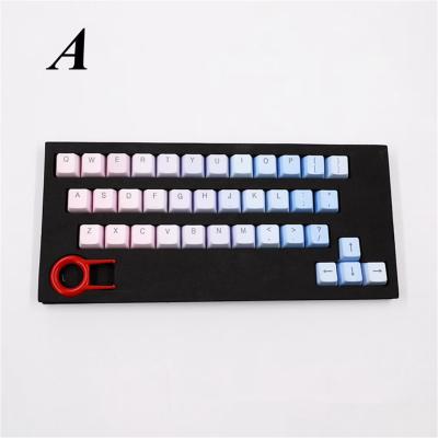 China Factory 37 Key Mechanical Keyboard Enchantress Lover Pink Rainbow OEM Size High Quality Customized Blue Keycap PBT Dip Keycap Factory 37 dye for sale