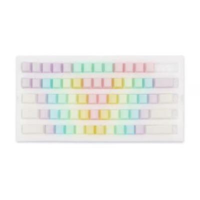 China Rainbow Keycap Free Drawing Transparent Set Customized Keycap Design for sale